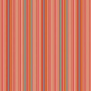Blur skinny stripes in red and beige