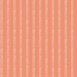 Squiggly pin stripe on peach