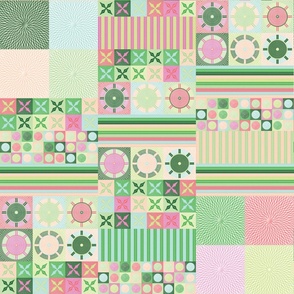 Nana's Crochet Blanket Pattern Pink Green