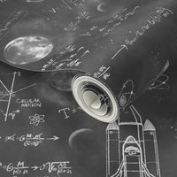 Jumbo Chalkboard Formulas for Space Travel