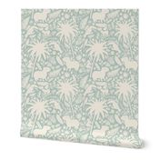 Rainforest Flora & Fauna Cream on Sagebrush by Brittanylane