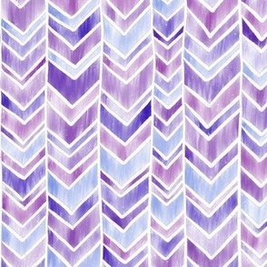 watercolor modern chevron purple - medium