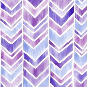 watercolor modern chevron purple