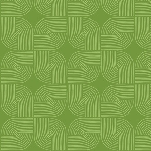Entwined - Geo Lines Spring Green by Angel Gerardo - Large Scale