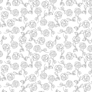 Ukrainian Support line art pattern rose