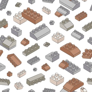 Building Bricks Boy Toys Print- Medium scale