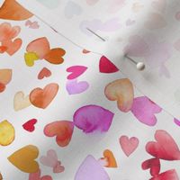 Watercolor Hearts Kitsch valentines Multicolor small 90 rotated