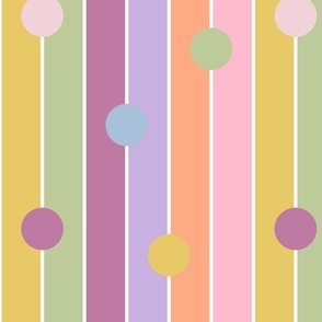 Stripes and circles pastels - small