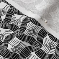 black and white wavy grids by rysunki_malunki