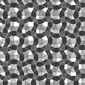 black and white wavy grids by rysunki_malunki