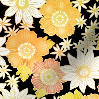 Golden 70's Floral 