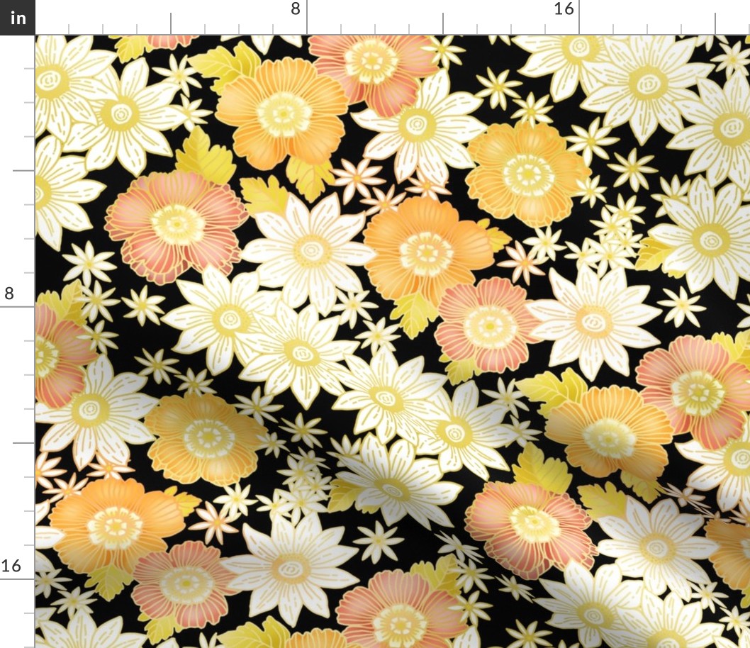 Golden 70's Floral 