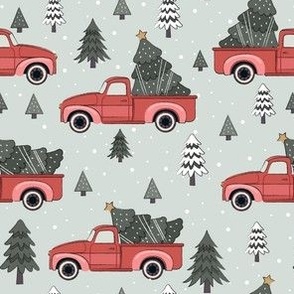 Christmas tree truck car