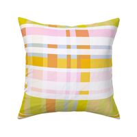 Modern Plaid - Orange - Spring - Summer - Large Scale