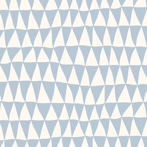Odd Triangles / medium scale / light blue beige organic hand-drawn geometric triangle shapes pattern