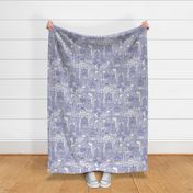 Raleigh NC toile (AB) periwinkle