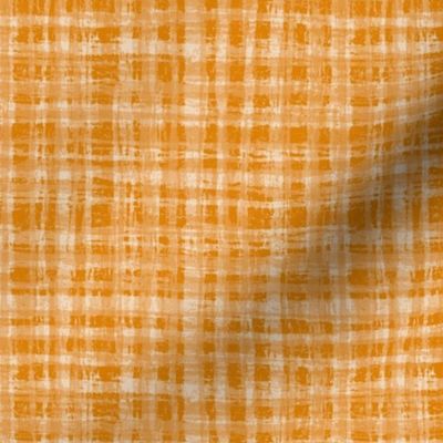 Orange and White Neutral Hemp Rope Texture Plaid Squares Desert Sun Orange Brown C57F20 and Dynamic Ivory Beige White F0E9DD Dynamic Modern Abstract Geometric