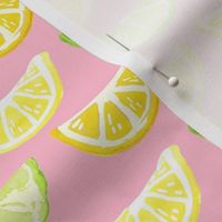 Lemon and bergamot slices - pink - medium