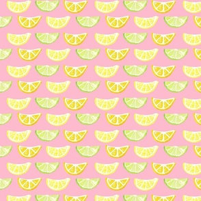 Lemon and bergamot slices - pink - medium