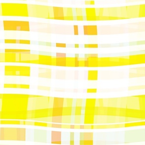 Modern Plaid - Yellow - Summer - Large Scale