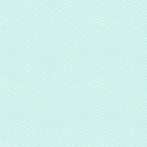 modern chalk herringbone chevron XL scale duck egg blue by Pippa Shaw