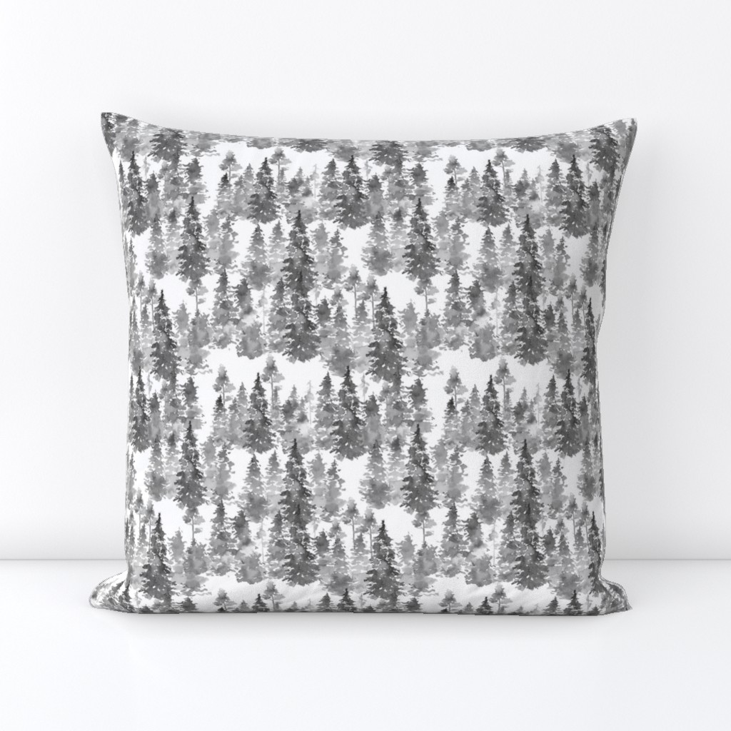 7"  Woodland Trees - Grey