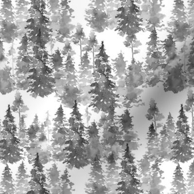 7"  Woodland Trees - Grey