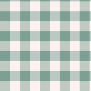 Granite Green Pantone Gingham | Medium - Large Scale | Grey Green 