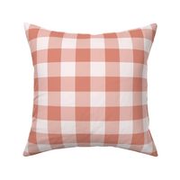 Muted Clay Pantone Gingham | Large Scale Check | Peach Terracotta