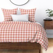 Muted Clay Pantone Gingham | Large Scale Check | Peach Terracotta