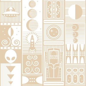 Space Chronicles / Geometric / Space Travel / Aliens / Neutral / Beige / Large