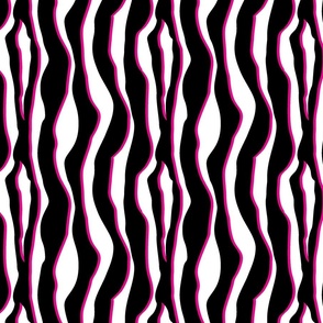 Zebra Stripes Hot Pink Splash