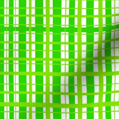 Neon Green Stripe Plaid