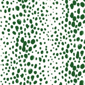 Green Antelope | Animal Print Polka Dots in Hunter Green