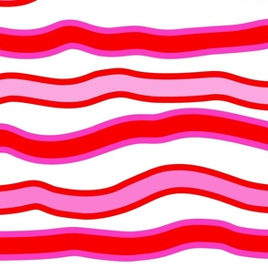 Medium - Strawberry Stripe Pattern 2. Horizontal