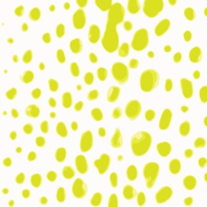 Chartreuse Antelope | Animal Print Polka Dots in Lime Green