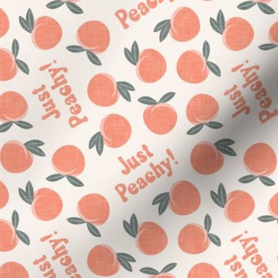 Just Peachy! - summer peaches -  sage/cream - LAD22