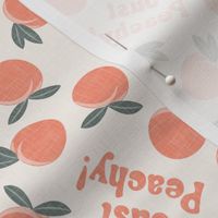 Just Peachy! - summer peaches -  sage/cream - LAD22