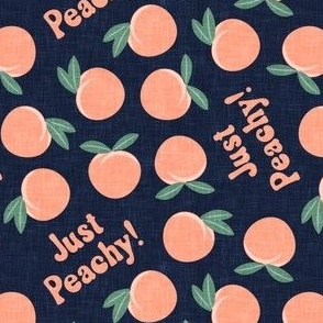 Just Peachy! - summer peaches - navy - LAD22