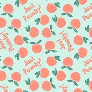 (small scale) Just Peachy! - summer peaches - minty - LAD22