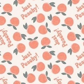 (small scale) Just Peachy! - summer peaches -  sage/cream - LAD22