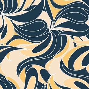 Classic Swirls | Small version | Reworked classic abstract retro geometric pattern 
