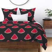 Watermelon Slice Minimalist on Dark Grey Large