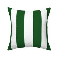 Green Cabana Stripe  | Hunter Green Vertical Cabana Stripe