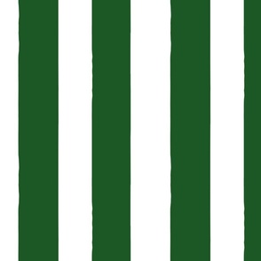 Green Cabana Stripe  | Hunter Green Vertical Cabana Stripe