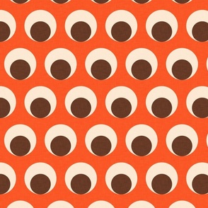 classic mid mod - Dot eye Orange - Retro Vintage