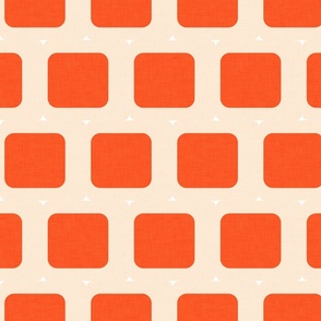 classic mid mod - Cubes Orange - Retro Vintage