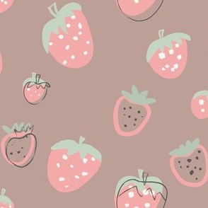 Ditsy_Strawberries_-_Brown