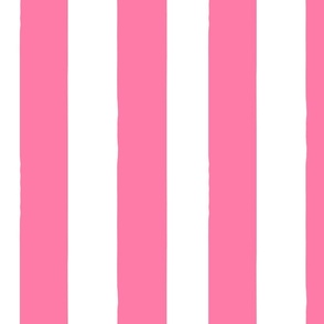 Flamingo Cabana Stripe | Hot Pink Vertical Cabana Stripe
