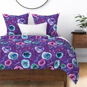 large purple and blue floral purple